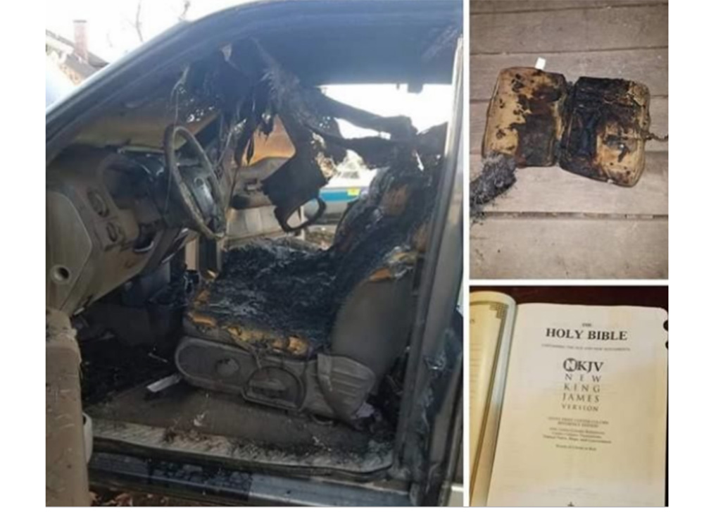 Настоящее чудо: в сгоревшем до тла автомобиле уцелела Библия