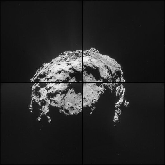 Первые изображения кометы 67p/C-G получены от пролетающего КА Розетта 