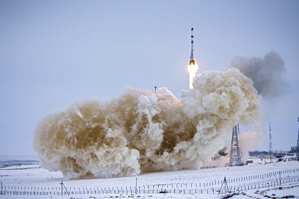 С космодрома Байконур отправлена ракета «Союз-2.1А» с грузом для МКС