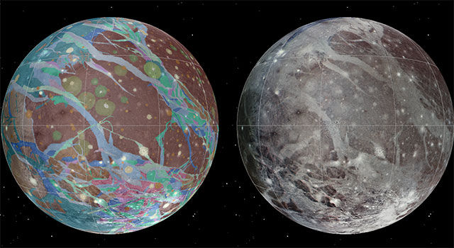 Ученые составили подробную карту спутника Юпитера - Ганимеда