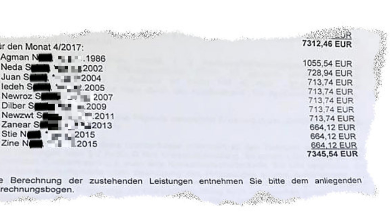 Семья беженцев из Лейпцига ежемесячно получала €7300 социальной помощи