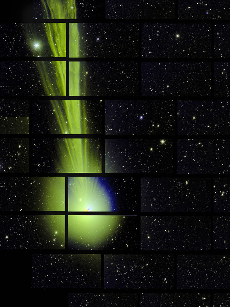 Камера DECam запечатлела комету Lovejoy
