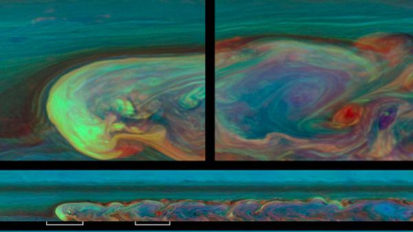 NASA опубликовало снимки колоссального шторма на Сатурне, сделанные Cassini