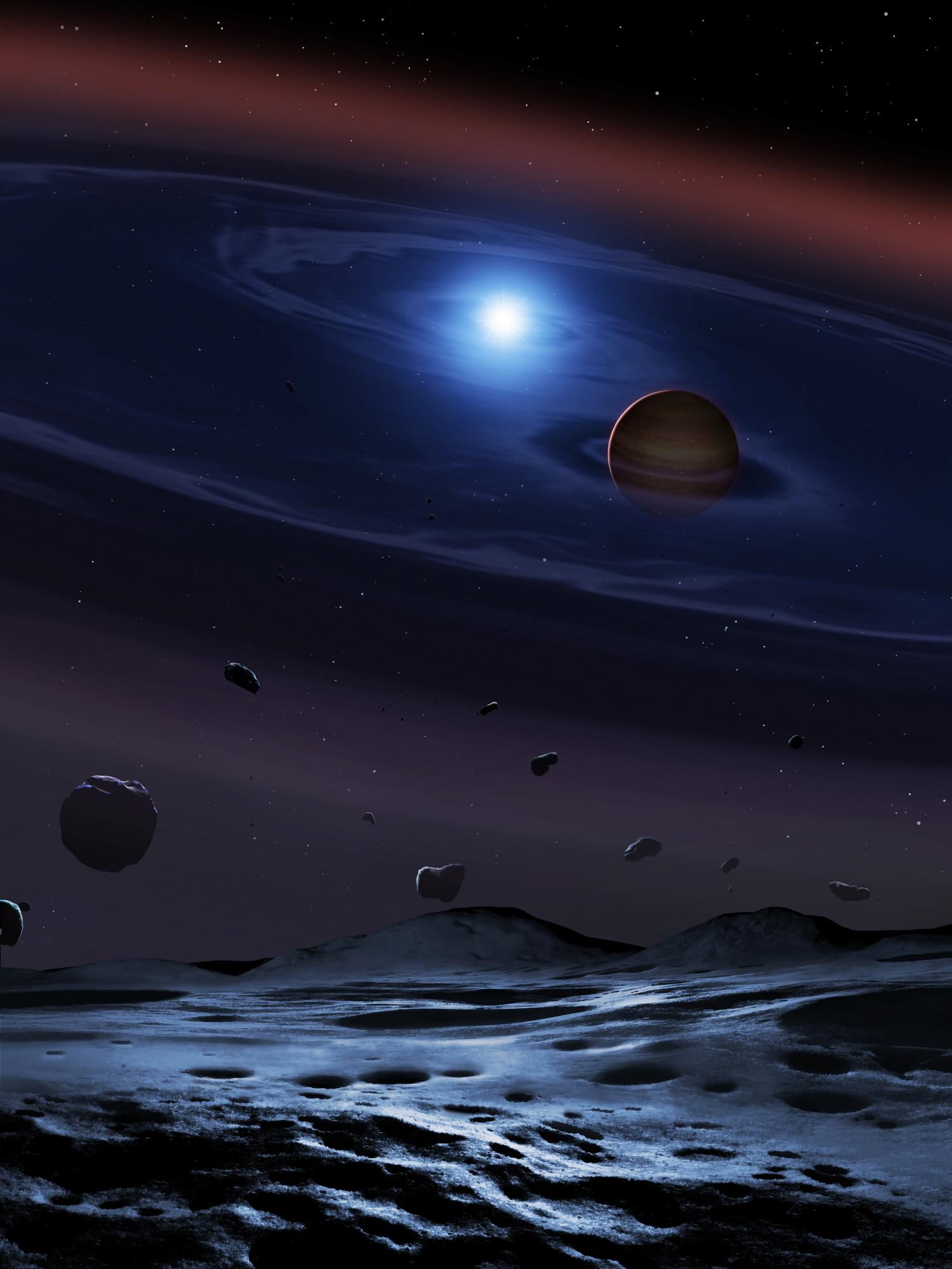 Первое свидетельство формирования каменистых планет в системе двойной звезды