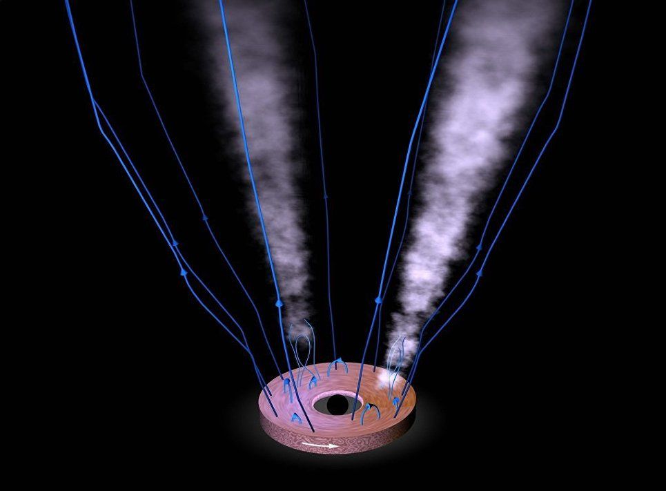 Астрономы объясняют, как выбросы черных дыр могли нарушить законы физики