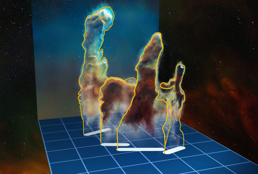 Туманность Орла: «Столпы творения» теперь смоделированы в 3-D