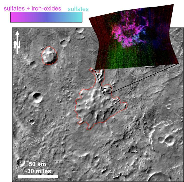 Ученые обнаружили вулканы подо льдом на Марсе