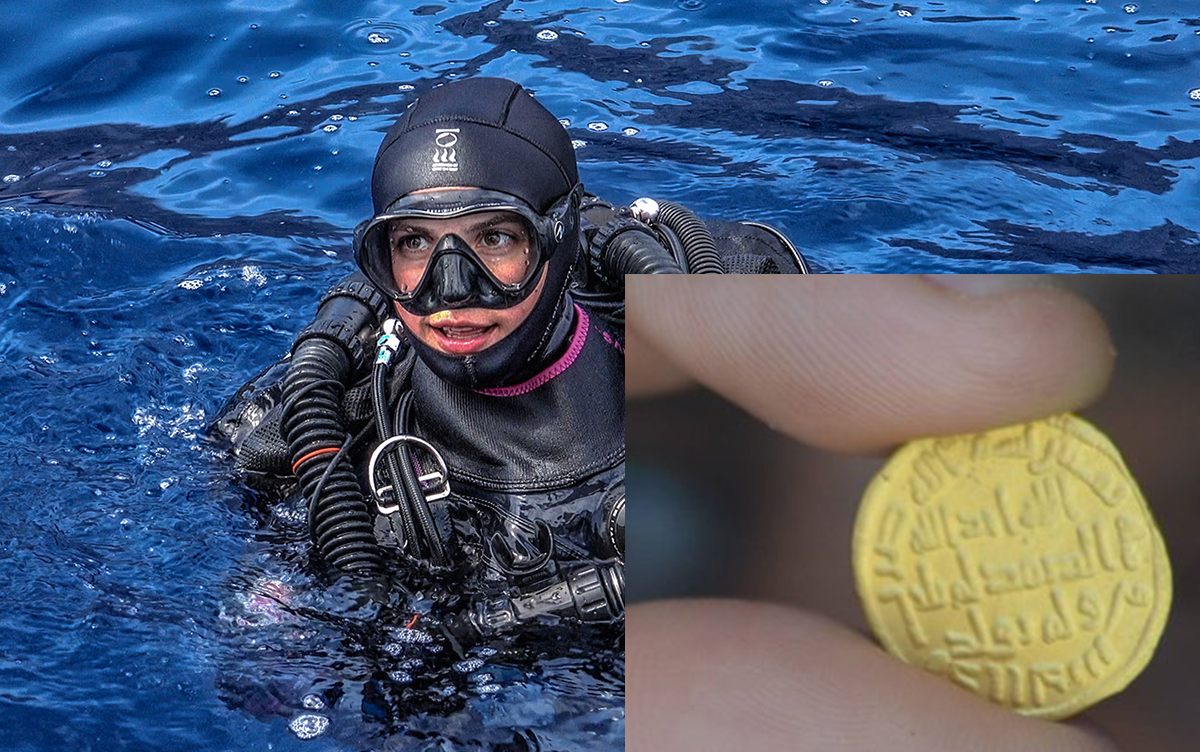 Подводные археологи нашли исламскую золотую монету