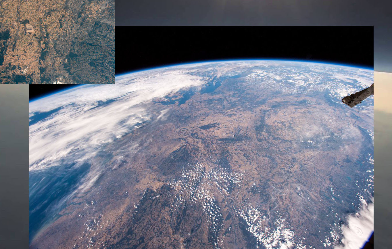 Немецкий астронавт поделился фото засухи из космоса