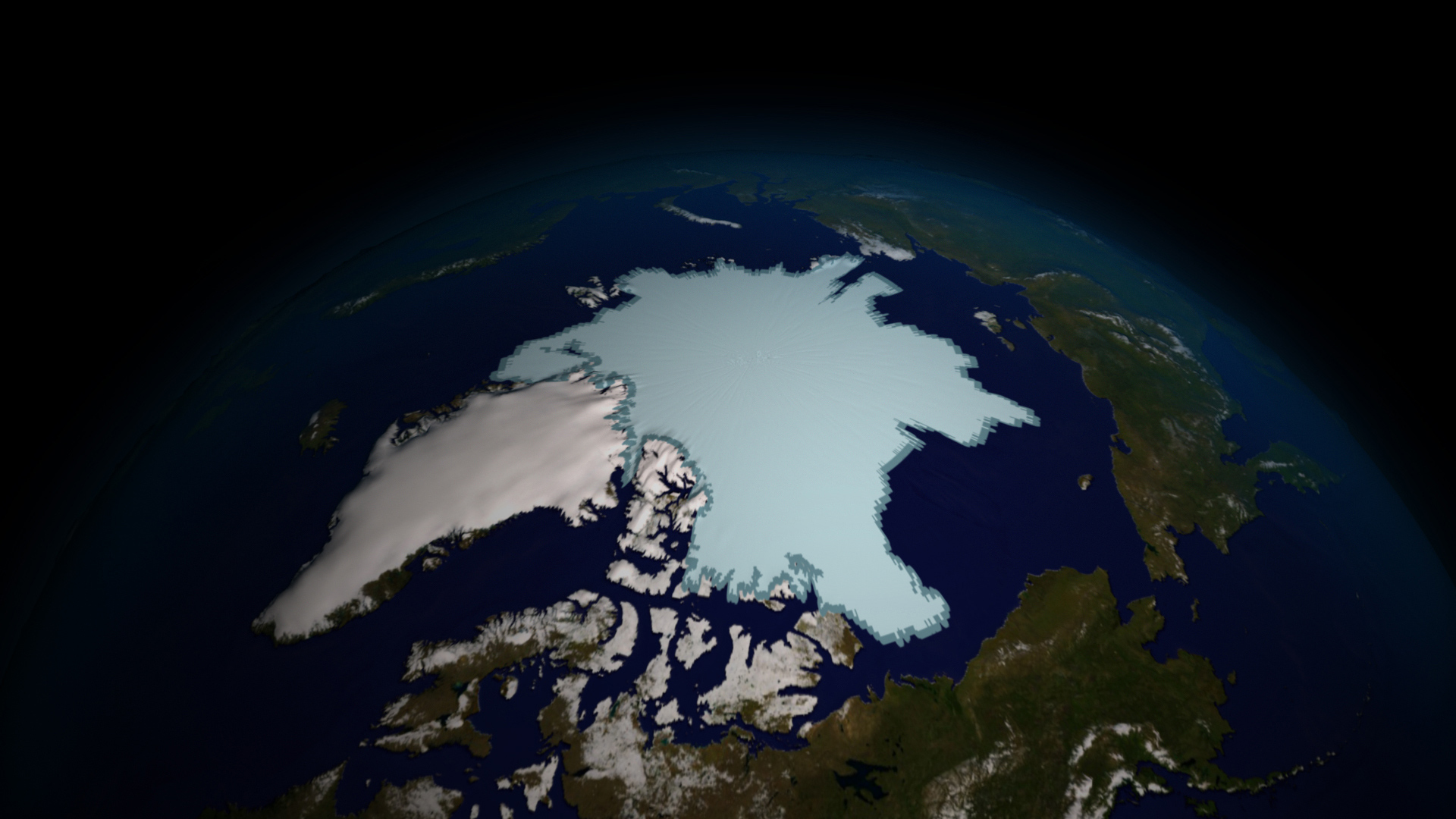 Снимки Северного полюса со спутника
